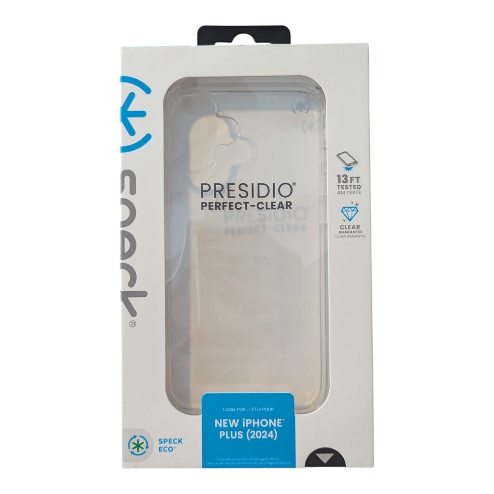 D4. Speck Presidio Perfect-Clear Case For Apple iPhone 16 Plus